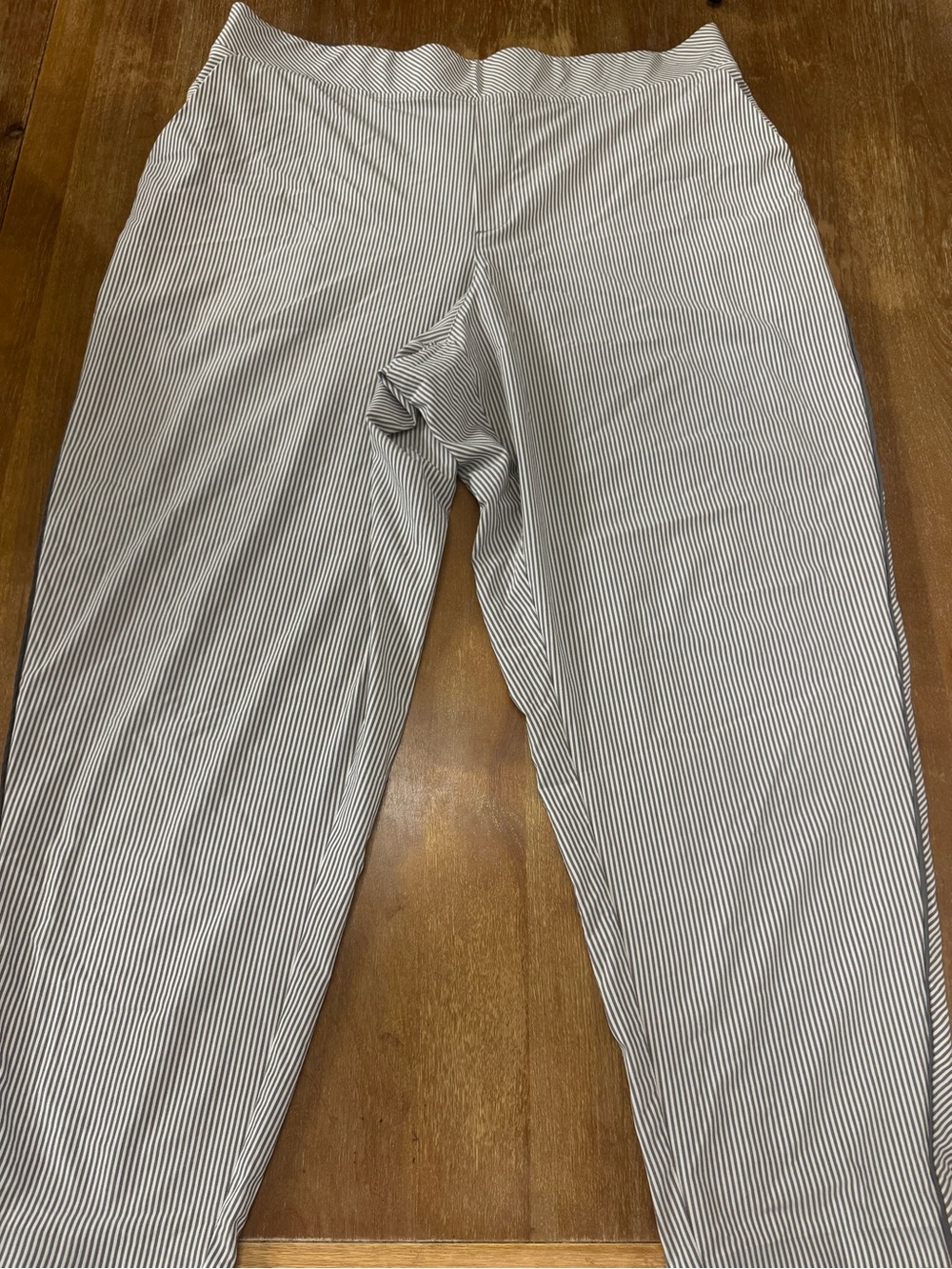 Athleta Women's Black & White Pinstripe Joggers